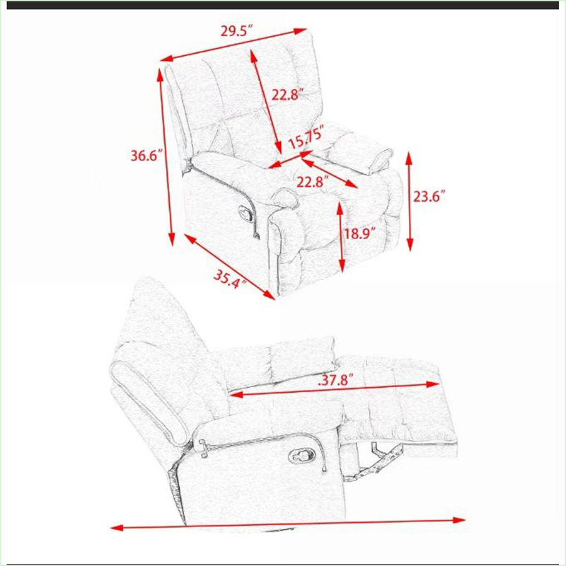 Single Sofa for Small Spaces/Corners, Adjustable Back with Phone Stand | Sky Blue | Velvet, Blue