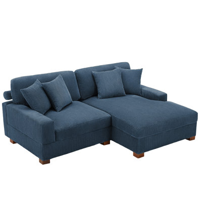 2 - Piece Corduroy Sectional