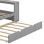 Lit de jour en bois Trundle - tablettes de rangement, bureau d'étude (conception multifonctionnelle)-1995178893-1995178895