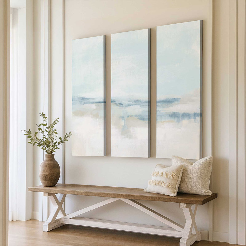 «Cloudy Shoreline Hues II», reproduction sur toile, H 60 po x l 60 po x P 1,25 po, Toile tendue, 3