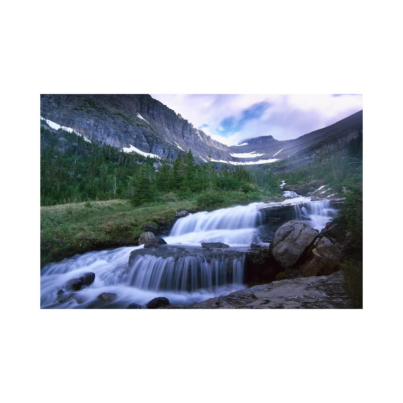Lunch Creek Cascades, Glacier National Park, Montana by Tim Fitzharris - Wrapped Canvas Print