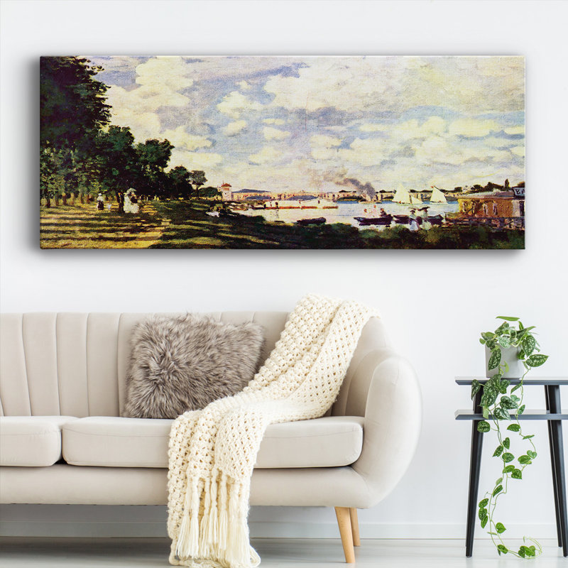 «Sailing At Argenteuil» par Monet, reproduction sur toile, H 24 po x l 60 po x P 1,5 po