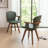 Karez 21.2" W Bamboo Swivel Modern Dining Chair-172931283