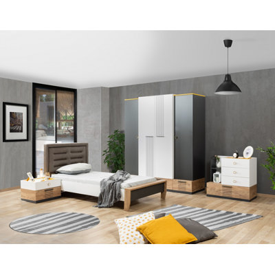 Relax Twin Extra Long Platform 6 Pieces Bedroom Set by Lynda Kids