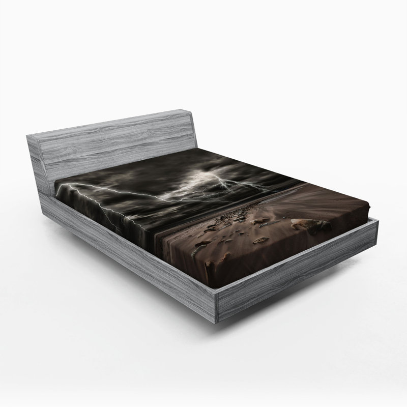 Drap-housse en microfibre Nature, Double