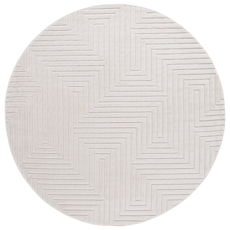 Stanny Performance Solid Color Rug, Round 6'7"