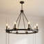 8 - Light Dimmable Wagon Wheel Chandelier-540050410-586413131-586413128