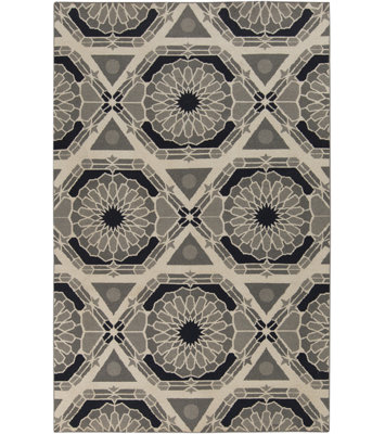 Kaleidoscope Wool Geometric Area Rug in Gray/Brown