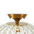 1 - Light Antique Round Sphere Crystal Semi Flush Mount