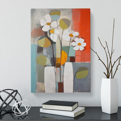 Modern Flowers Mid Century Vol.3 - Wrapped Canvas