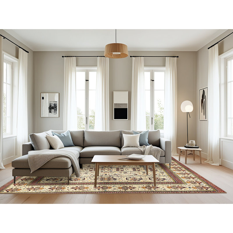 Tapis beige/brun contemporain, Rectangle 8 pi x 10 pi