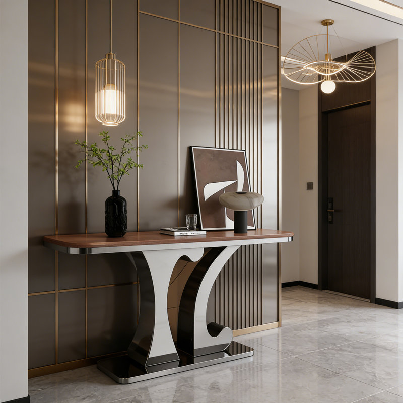 Console en métal de style moderne, H 33,4 po x l 47,2 po x P 13,7 po