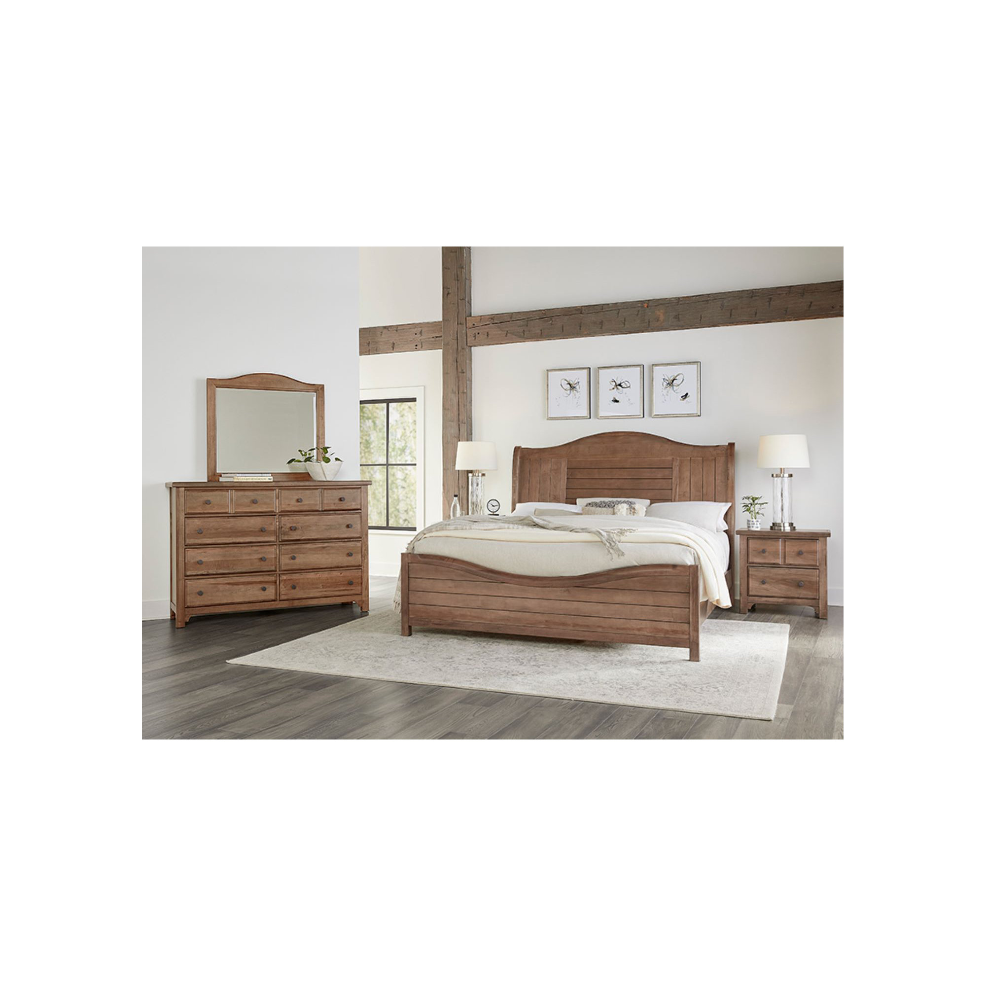 Westin Solid Wood Arch Dresser Mirror, Natural