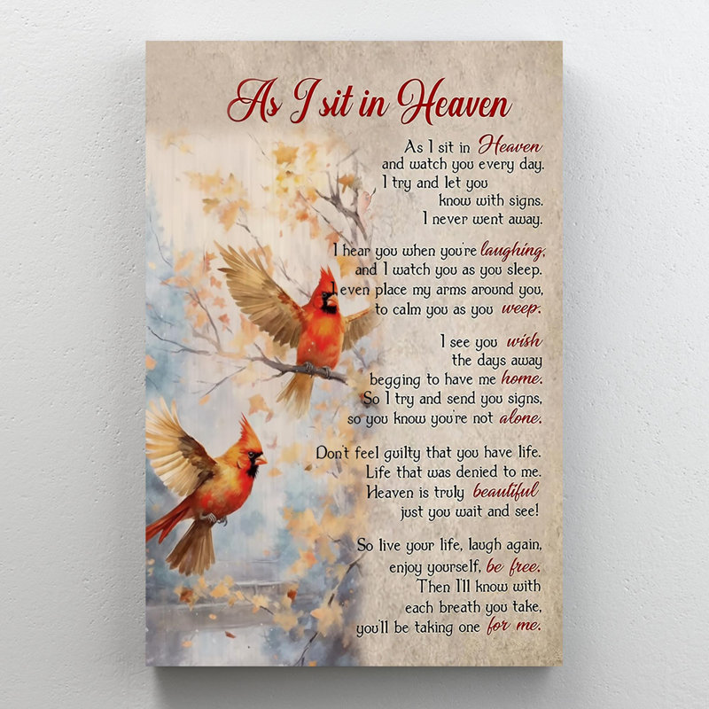 As As Sit In Heaven, impression sur toile, H 36 po x l 24 po x P 1,25 po