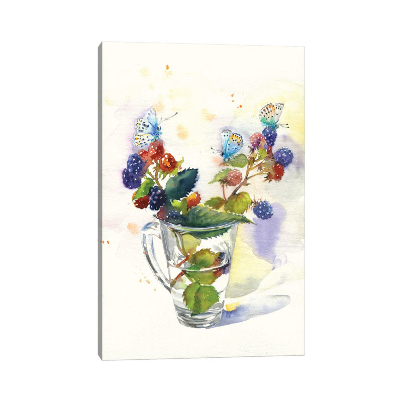 Blackberry 1 Piece Wrapped Canvas Painting, 30.48cm H x 20.32cm W x 1.905cm D