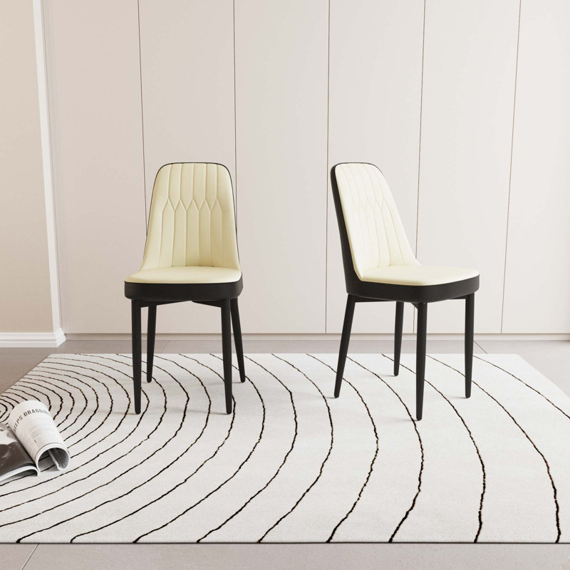 Chaise en polyuréthane, Beige/noir