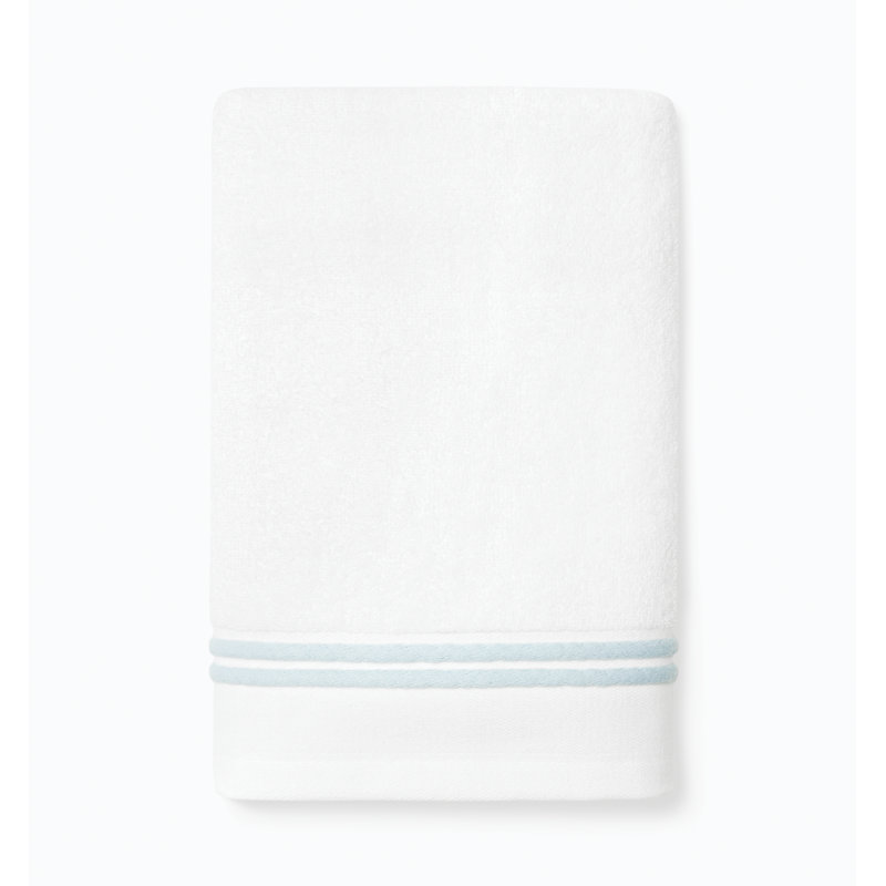 Aura Hand Towel, White/Aqua