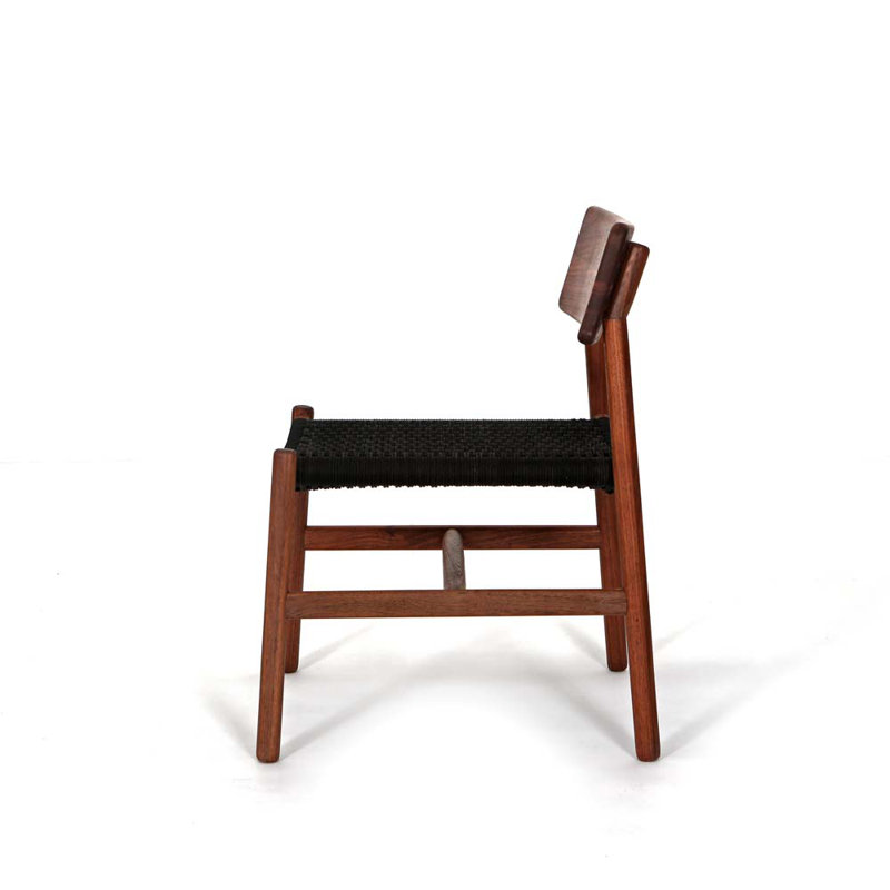 Pirwi Solid Wood Dining Chair, Black