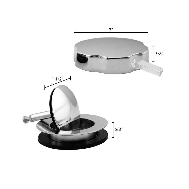 Garniture de remplacement à levier pour drain de baignoire à câble et ensemble de trop-plein, Noir mat