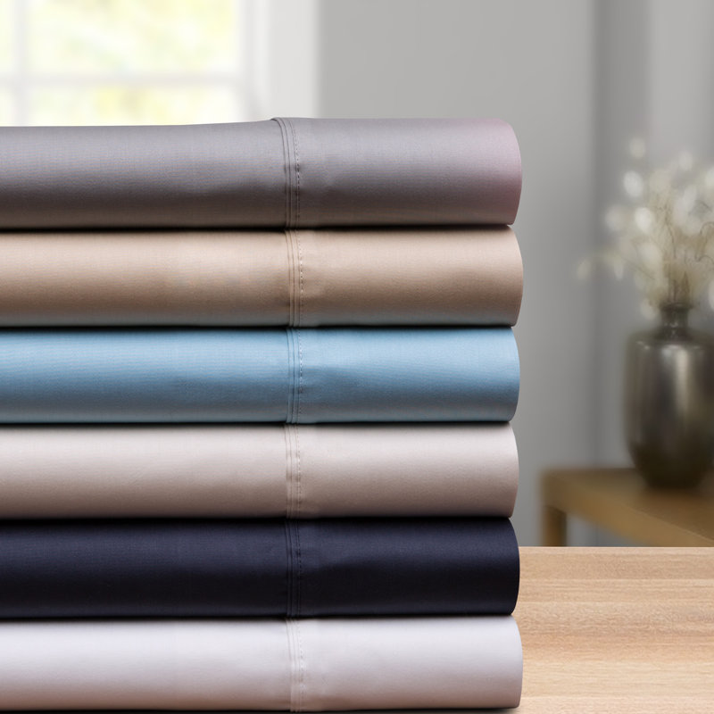 Pointehaven 525 Thread Count  Long Staple Cotton Deep Pocket Duvet Set, Champagne, Full/Queen 