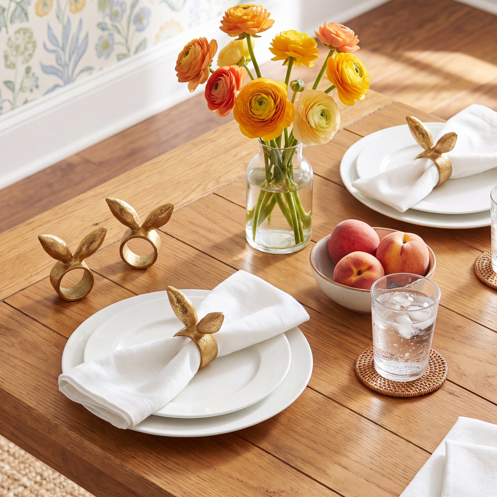 Bunny Ears Napkin Ring, Gold