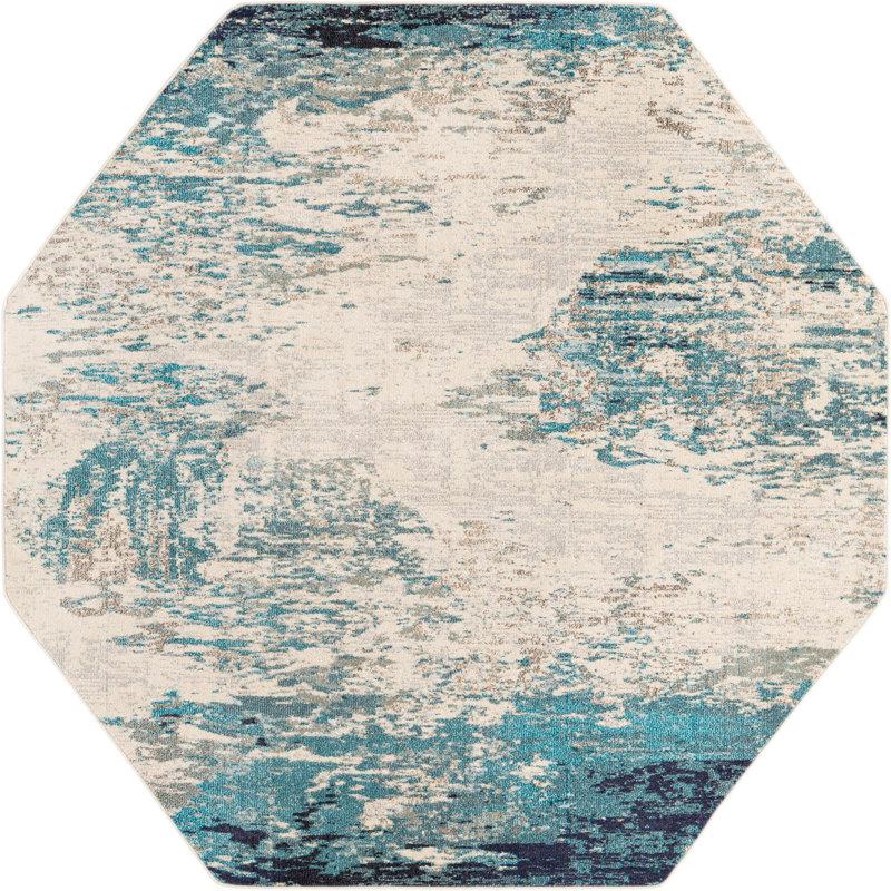 Abstract Indoor Rug, Octagon 7'