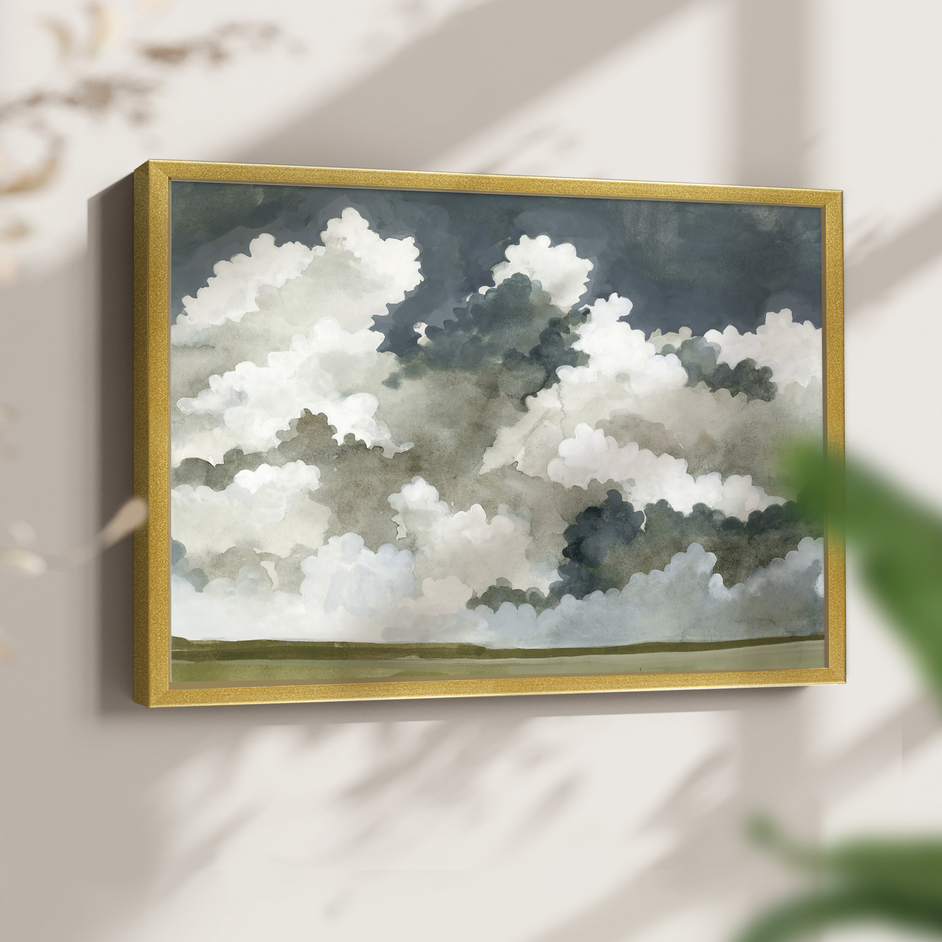 Wrought Studio™ Vast Neutral Sky III -Framed Print - Restickable | Wayfair