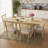 7-Piece Extendable Farmhouse Dining Set - 60" to 78" Rustic Wood Table with 6 Upholstered Chairs, Expandable for 6-8 People-214022990-226028150