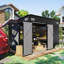 10 Ft. W X 8 Ft. D Metal Lean-to Storage Shed With Three Doors