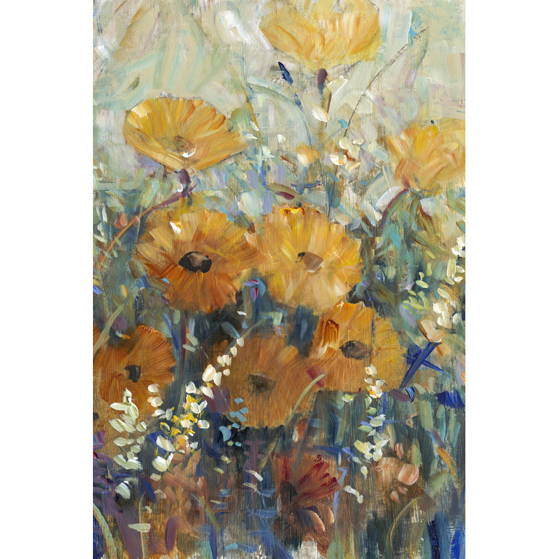 Floral Expression IV by Tim OToole - Wrapped Canvas Painting, 46cm H x 30cm W