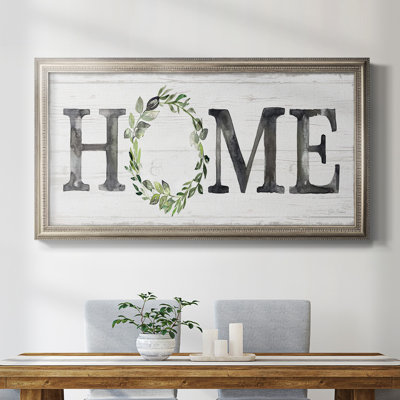 Oritz Gray Home Wreath - Single Picture Frame Textual Art on Canvas -  Gracie Oaks, 167459E9ABD3419E8246F118E24BB661