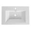 Lavabo de salle de bain 30 po en résine, blanc brillant - Lavabo de beauté durable et élégant