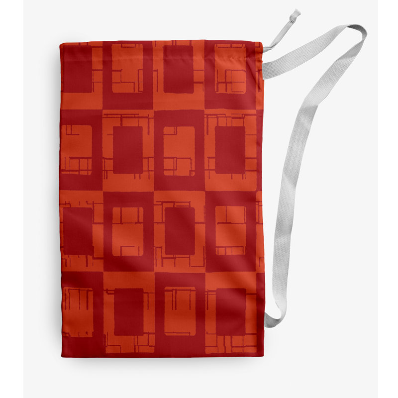 Fabric Laundry Bag with Handles, Small (29" H x 18" W), Red