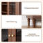 Garde-manger arqué avec portes en verre, 4 tablettes et 2 tiroirs, armoire de rangement-1971944816