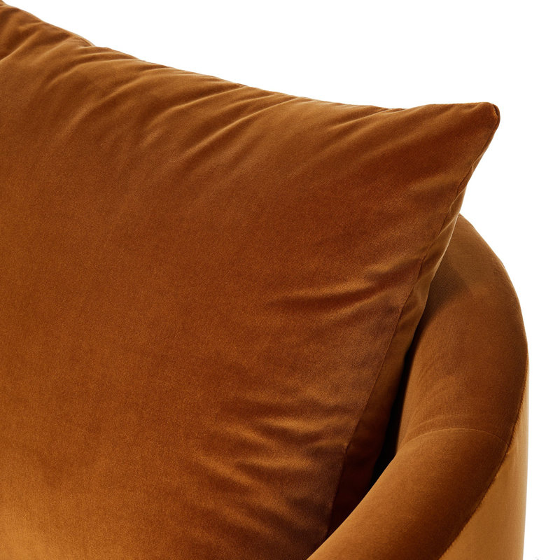 Chaise longue rembourrée Mirage, Polyester ocre Ingram