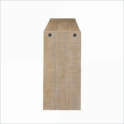 Console moderne en bois fumé Tobago pour salon, cuisine multifonctionnelle avec grain naturel
