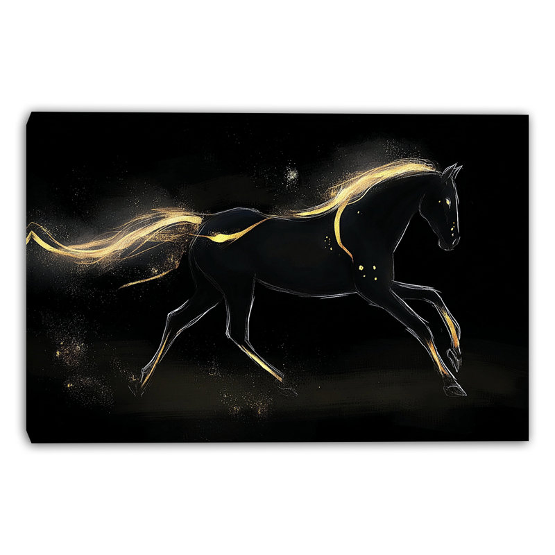 Art mural sur toile tendue Gilded Motion Four, L 48 po x H 36 po x P 1,5 po