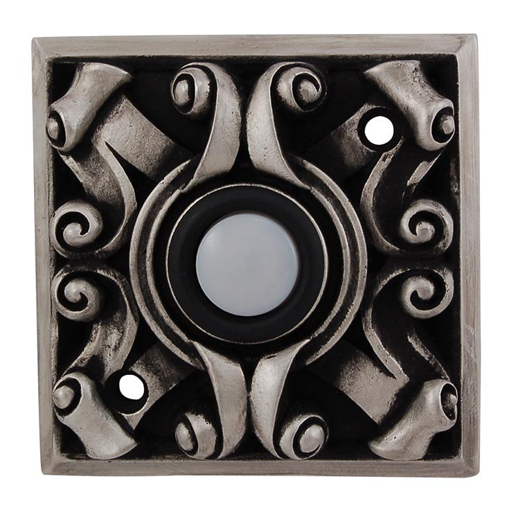 Sforza Push Button Doorbell, Antique Nickel