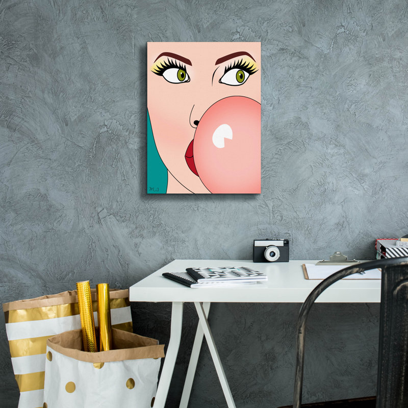 «Foto Bubble Gum» par Mark Ashkenazi, art mural sur toile, H 16 po x l 12 po x P 0,75 po
