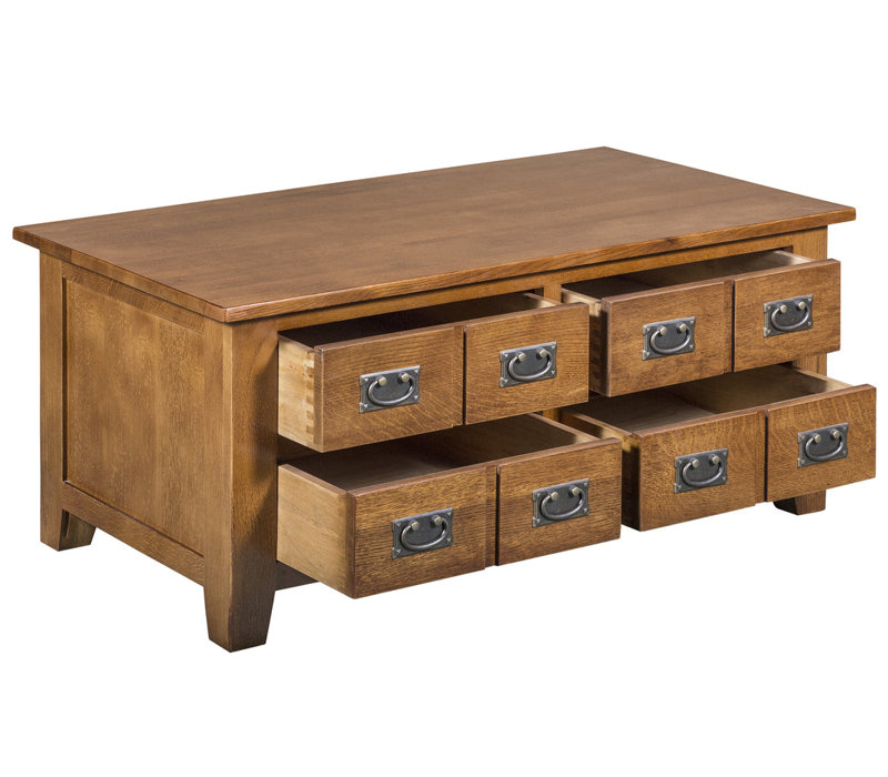 Table basse 8 tiroirs Mission