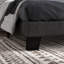Lit plateforme Elison avec tête de lit tapissier en tissu et lattes en bois-816442008-808930972