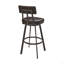 Tabouret de comptoir pivotant en métal brun avec similicuir brun-164323672-164323676-164323678