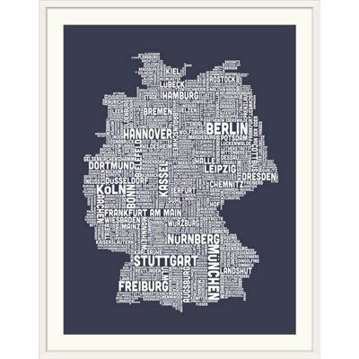 "Francy German Map" par Abarca, art textuel Francy
