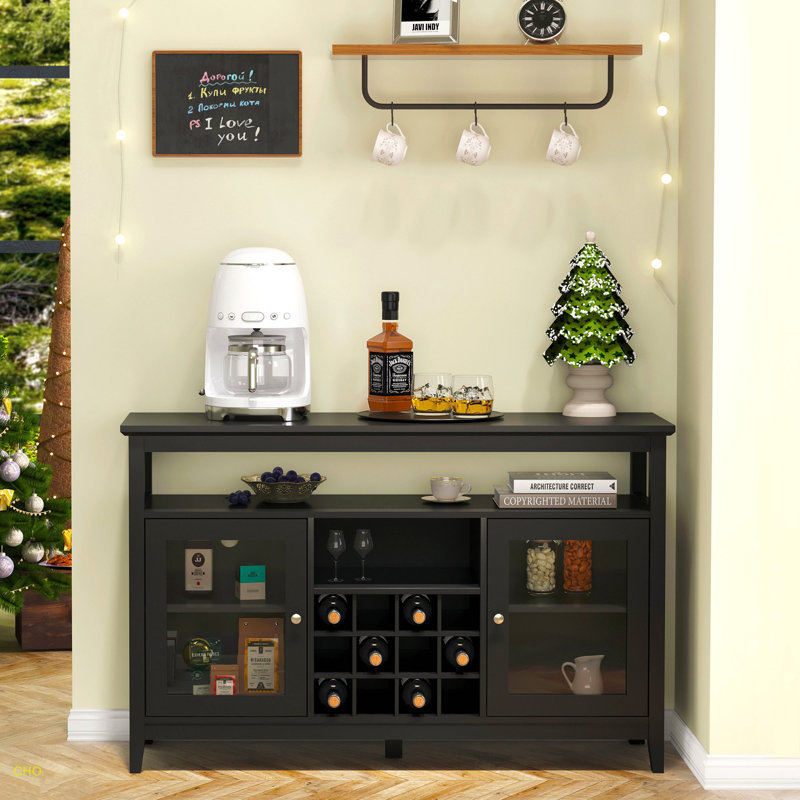 Armoire de rangement / buffet / console de télévision avec portes en verre