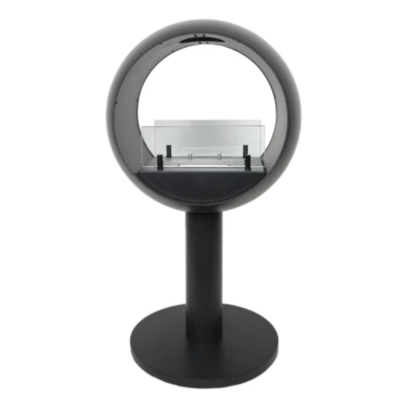 Ivy Bronx 127 cm W Matte Black Bio-Ethanol Fireplace with 6485 BTU