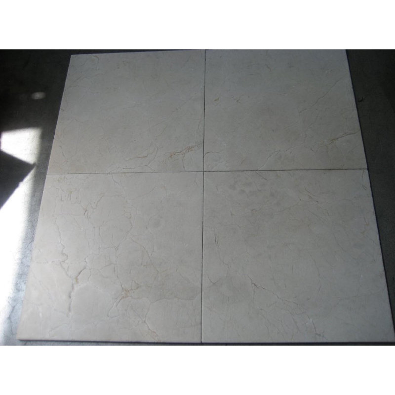 Carreau de marbre et de sol aspect pierre 12 po x 12 po Crema