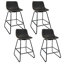 Tabouret de bar et de comptoir pivotant de 24 po avec repose-pieds pleine grandeur et structure en métal robuste-1048162018