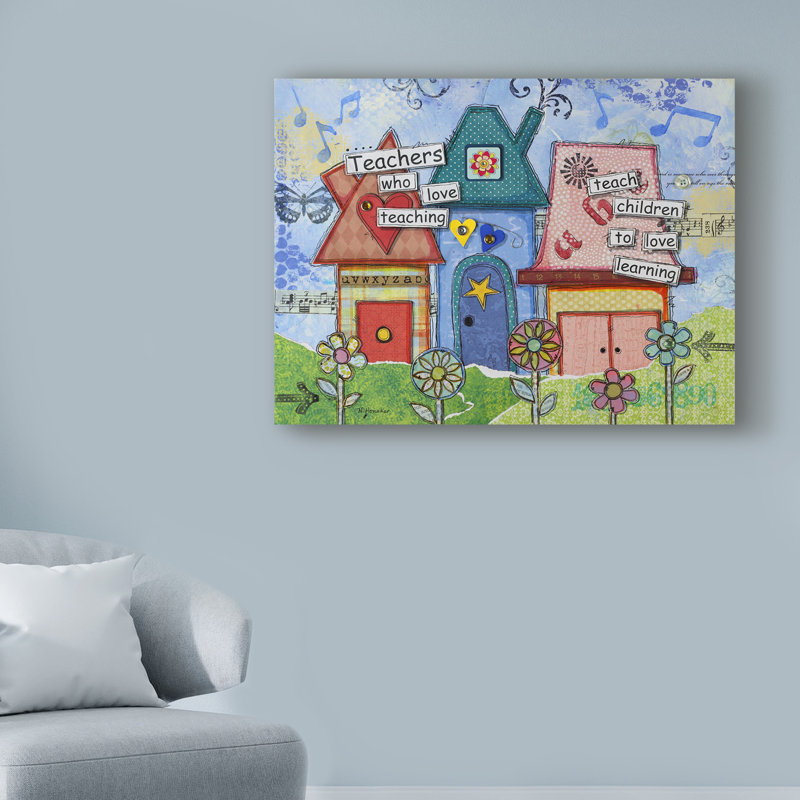 « school days », reproduction d’impression sur toile tendue, H 14 po x l 19 po x P 2 po