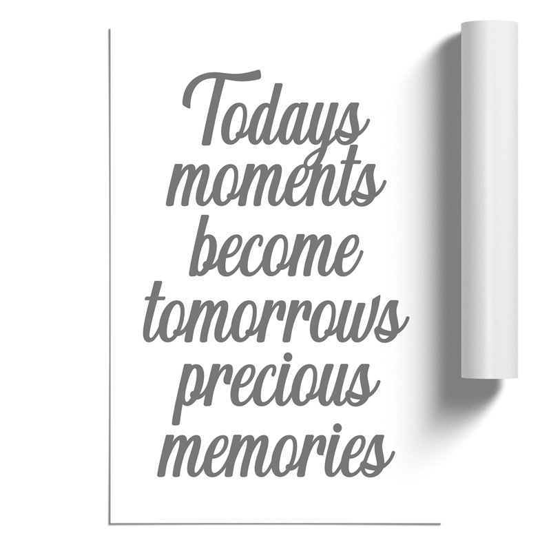 Precious Memories - Unframed Typography, 42cm H x 30cm W x 0.1cm D