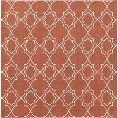 Tapis rouille / crème Amato